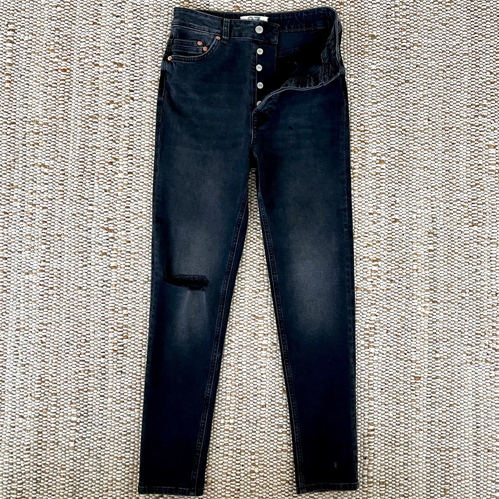 NEW Free People Hi Rise Skinny Black Jeans